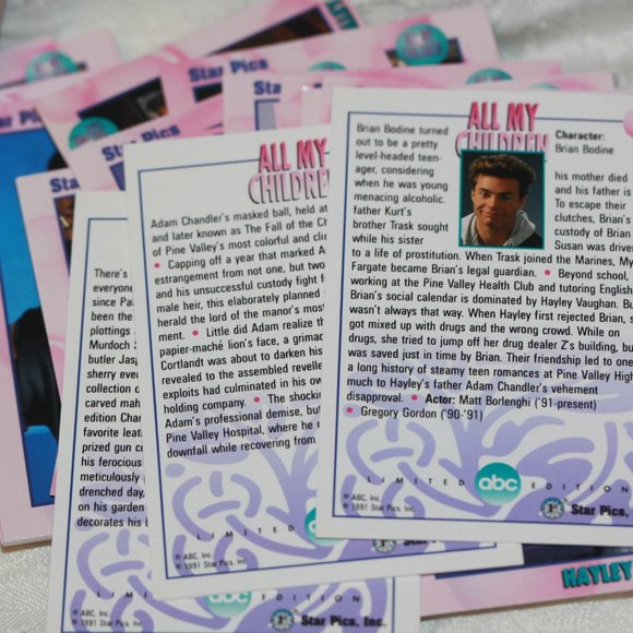 ABC Soaps All My Children TV 1991 Star Pics Soap Opera Trading Card Set - Picture 4 of 4